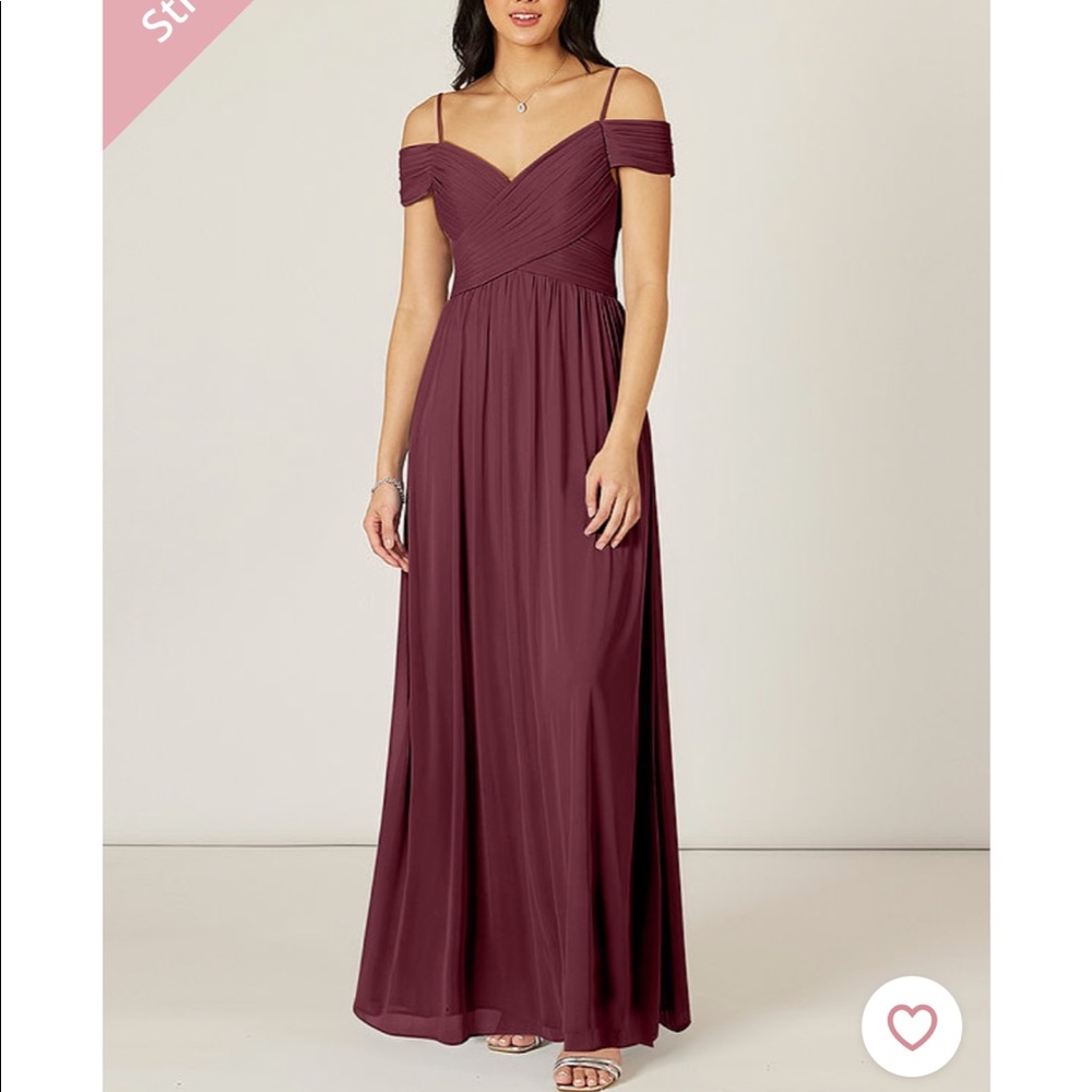 Azazie AJA Dress in Cabernet